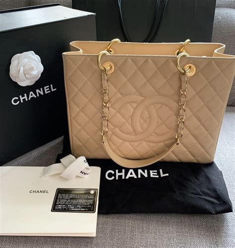 chanel gst beige|Chanel gst xl price.